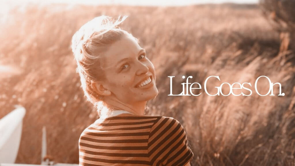 Woman with a big smile.