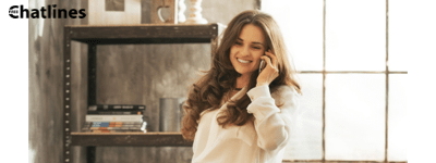 Woman calling lines