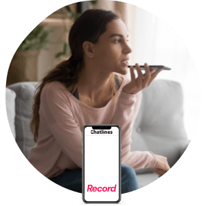 Woman recording a greeting